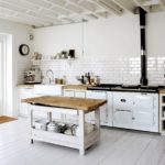 Conception de cuisine blanche de style loft