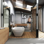 Grande salle de bain en mezzanine