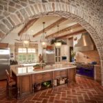 Pierre décorative dans la cuisine arc en pierre rustique