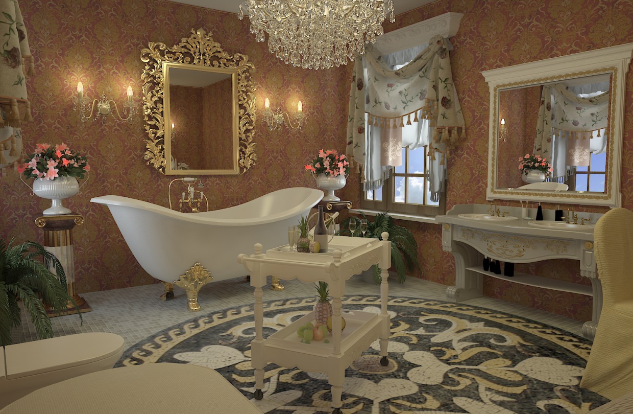 Conception de salle de bain de style Empire