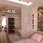 salon chambre design avec étagères