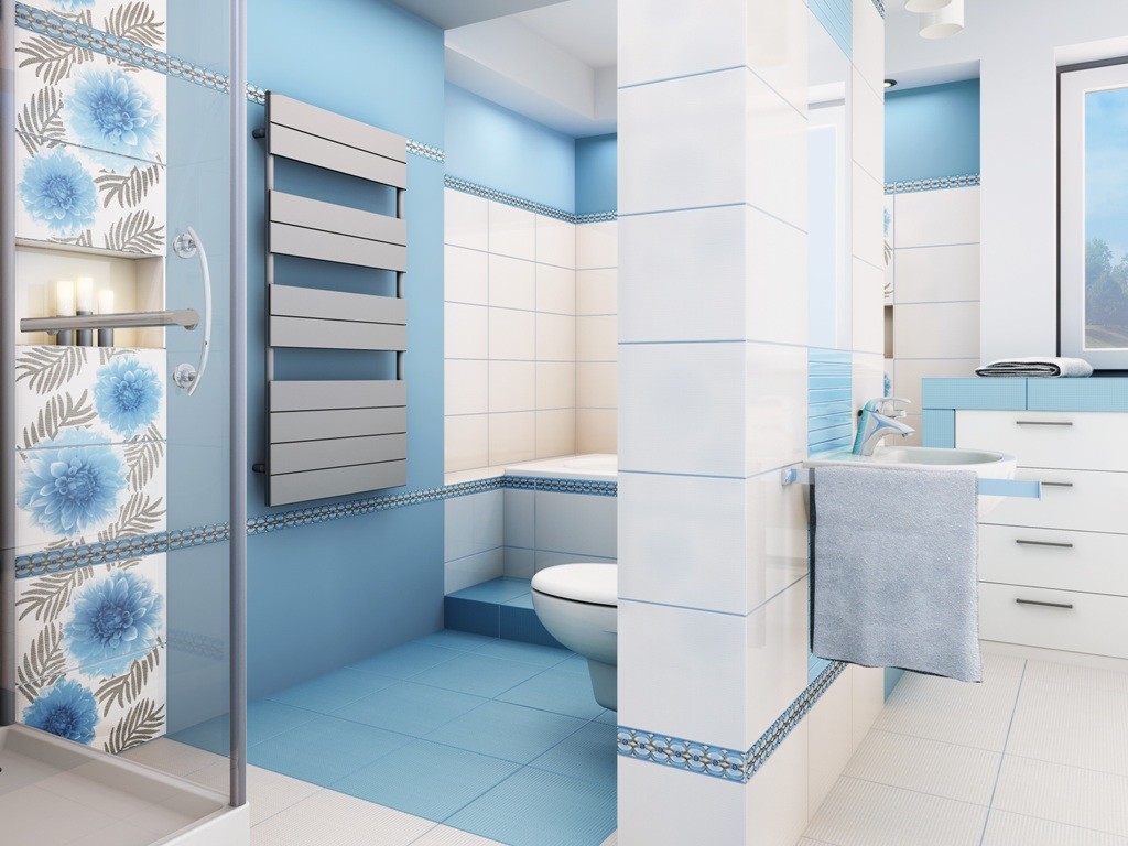 belle tuile pour une photo de salle de bain