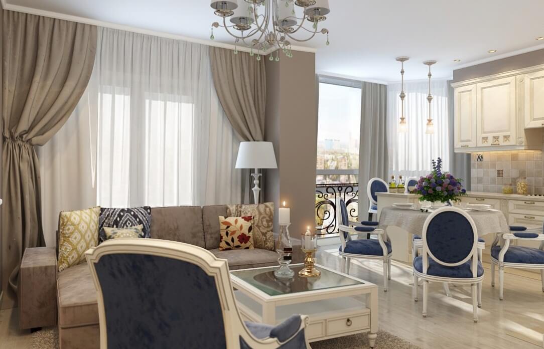 cuisine combinée avec salon