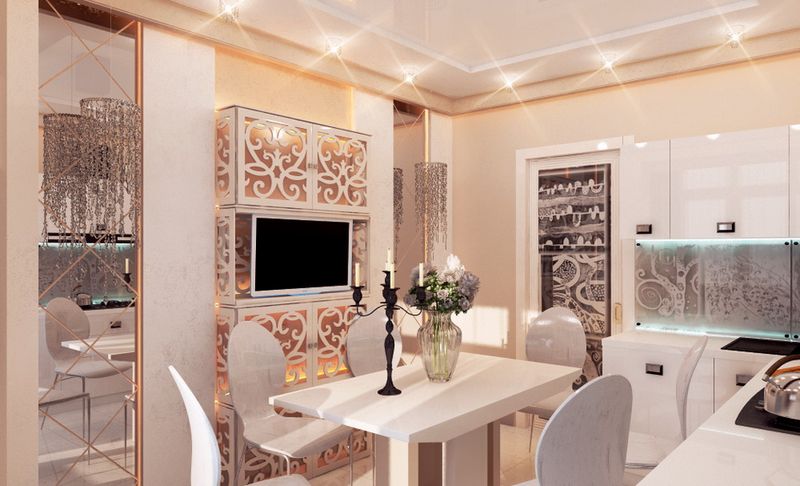 Conception de cuisine dans une maison moderniste privée faisant semblant d'être art déco