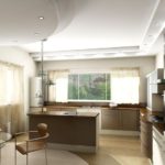 Conception de cuisine dans un évier d'île de maison privée