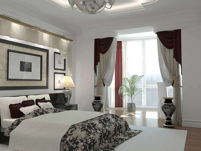 design de chambre classique avec balcon