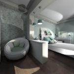 chambre avec des idées de conception de balcon