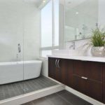 salle de bain avec douche