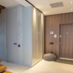 L'idée d'un beau design du couloir de la salle photo