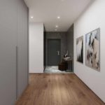 exemple d'un beau couloir intérieur dans une maison privée photo