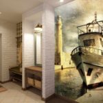 version du design lumineux du couloir de la salle photo