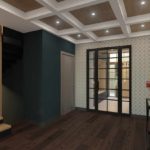 version du beau style du couloir dans une photo de maison privée