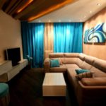 Un exemple d'un intérieur lumineux d'une photo d'une chambre étroite