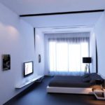 version du design inhabituel d'une image de chambre étroite