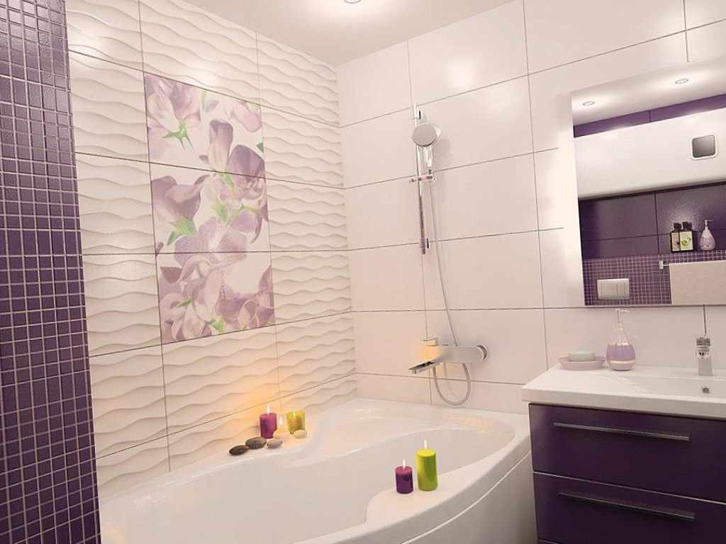idée de décoration insolite d'une salle de bain avec baignoire d'angle