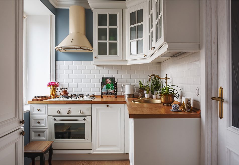 Set de cuisine d'angle blanc