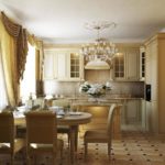 Σχεδιασμένη κουζίνα με ειδική τραπεζαρία