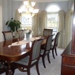 Καφέ καρέκλες με ύφασμα ταπετσαρίας