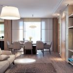 Éclairage de la cuisine-salle à manger d'une maison privée