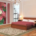 Grandes fleurs sur papier peint papier