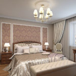 Inserts de papier peint encadrés de moulures