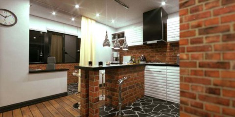 Intérieur de cuisine de style loft