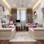 Rideaux gris sur les fenêtres de la pépinière