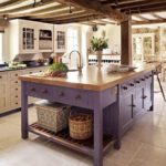 Îlot de cuisine en bois massif