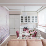 Décoration murale de cuisine avec papier peint photo