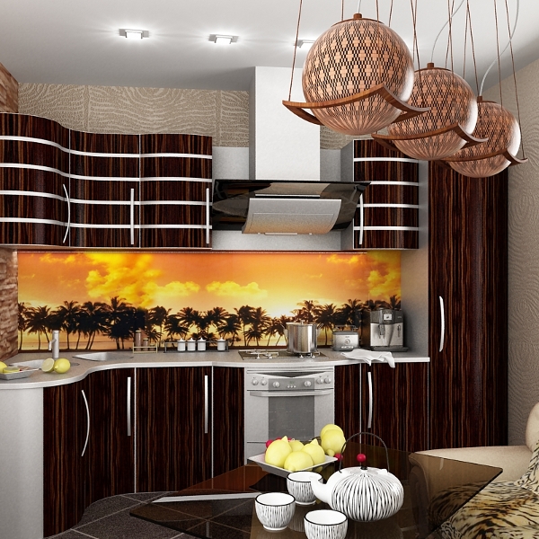 Wengé de couleur dans le style ethnique africain.