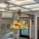 Lampu loket palsu di ruang makan dapur