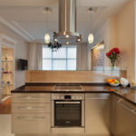 Reka bentuk bilik dapur-ruang makan untuk rumah peribadi