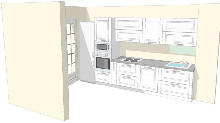 Projek reka bentuk dapur linear