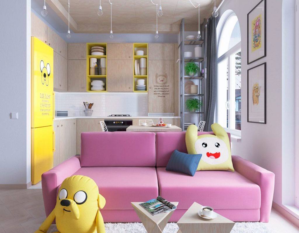 Intérieur de la cuisine dans le style pop art