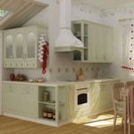 Design élégant d'une cuisine en bois sur le grenier