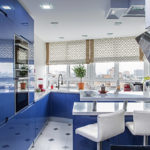 Pintu dapur biru
