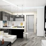 Reka bentuk ruang kerja dapur ruang tamu