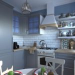 Dapur bergaya Provence Kecil