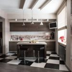 Cuisine linéaire dans un style moderne