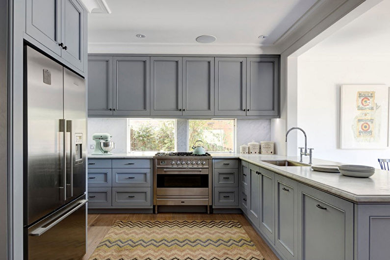 Reka bentuk dapur dalam warna kelabu