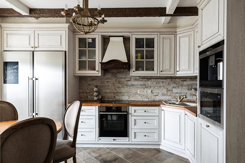 Dapur sudut gaya klasik