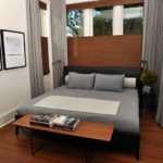 Petite chambre design avec baie vitrée