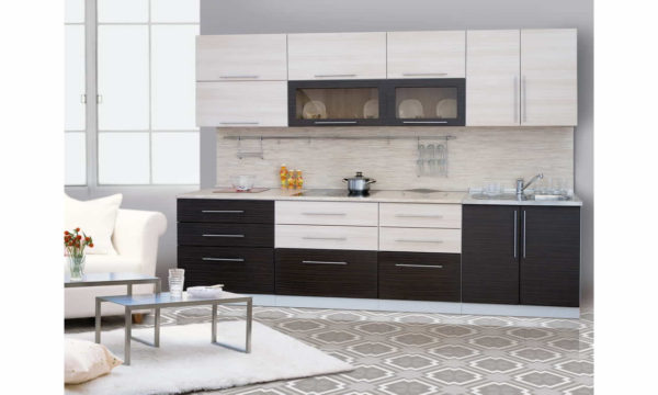 Wenge and milk oak for the kitchen