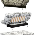 Sofá Click-Clack con tapizado multicolor