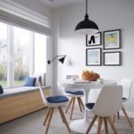 Một băng ghế mềm thay vì bệ cửa sổ trong bếp