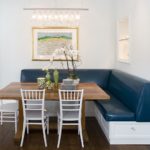 Ghế bọc hải quân trong ghế sofa nhà bếp