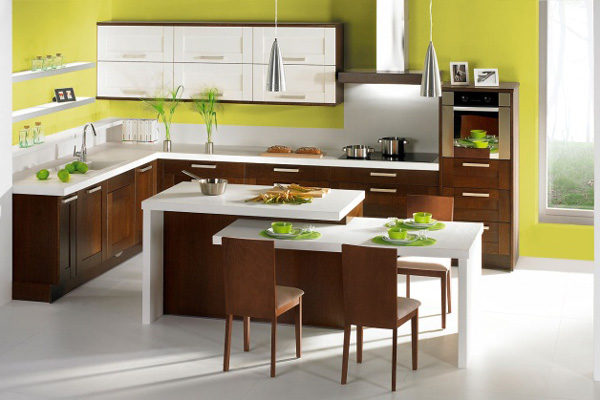 Complementing wenge furniture with light elements