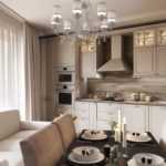 Cuisine classique avec appareils encastrés