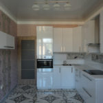 ชุดสีขาวพร้อมประตูเคลือบเงา