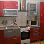 ครัวเชิงเส้นพร้อมเตาแก๊สแคบ